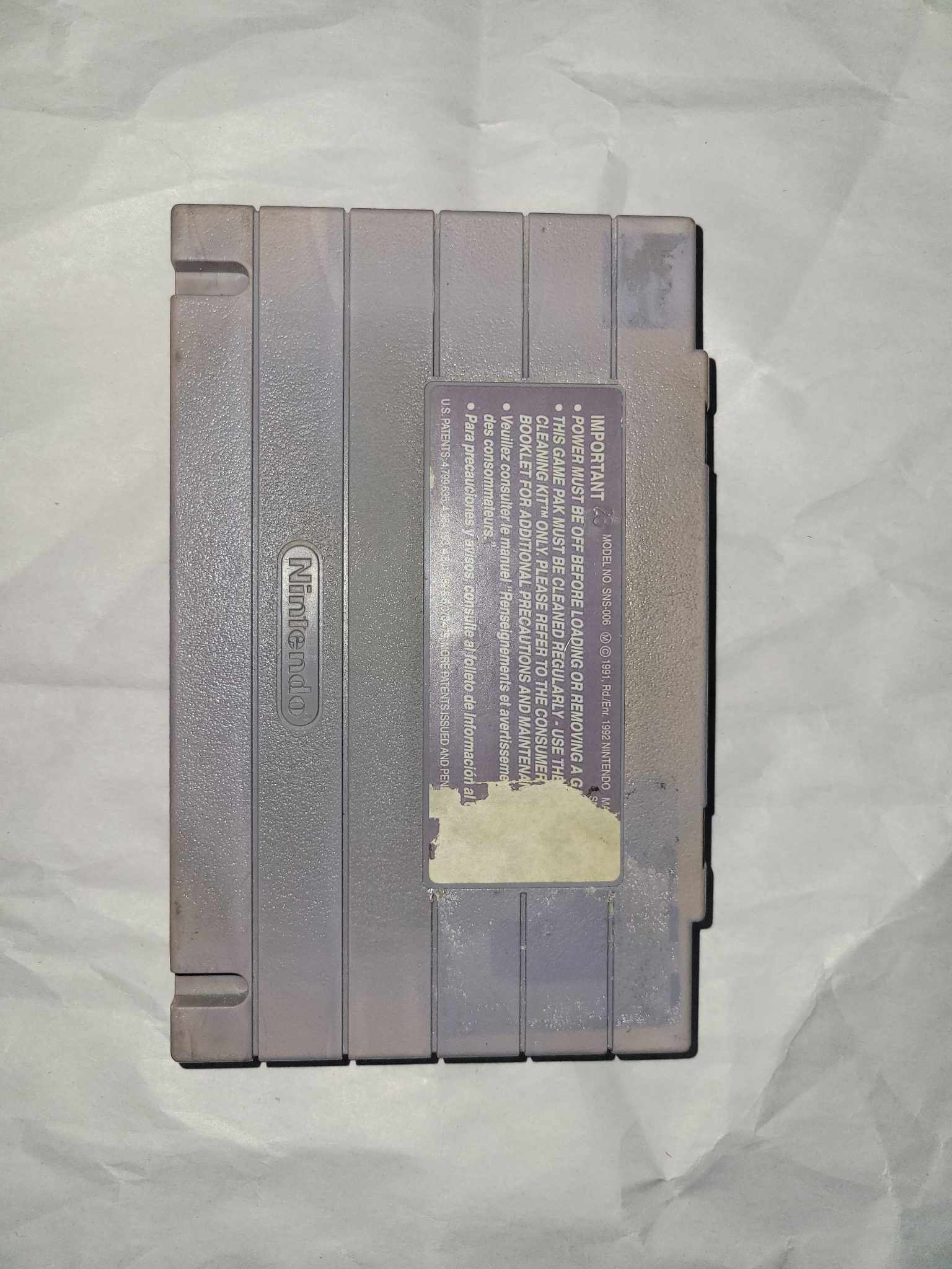 SUPER NINTENDO - CLAYMATES - CARTRIDGE ONLY (01)